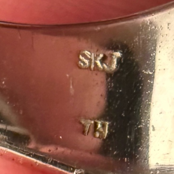 SKJ sterling silver Multicolor Crystal Heart Ring Size 10 - Picture 3 of 7